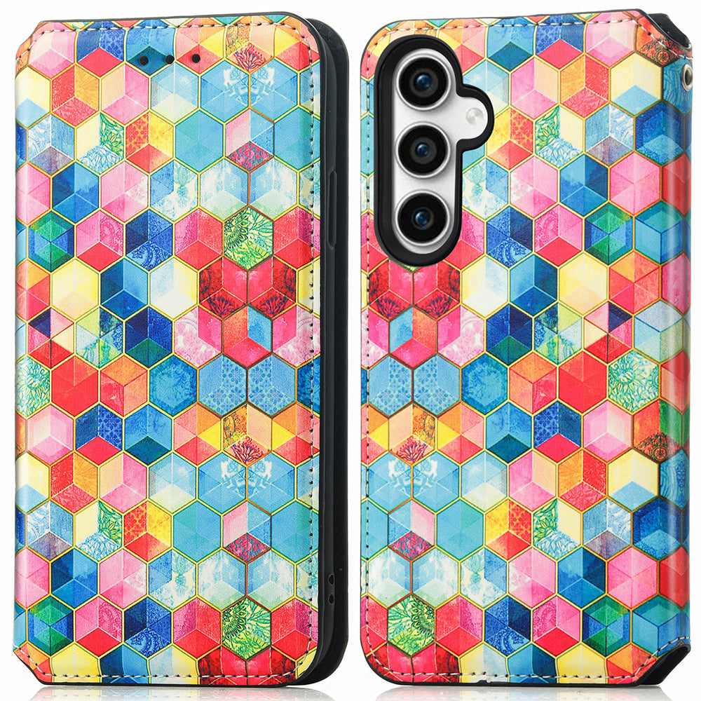 CASENEO 001 Series for Samsung Galaxy S23 FE PU Leather Pattern Case RFID Blocking Wallet Stand Phone Cover CASENEO 001 Series for Samsung Galaxy S23 FE PU Leather Pattern Case RFID Blocking Wallet Stand Phone Cover